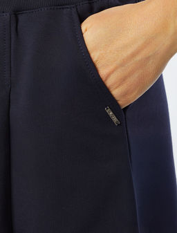 Юбка-шорты Vilatte D46.041 из хлопка с эластаном тёмно-синий фото 2