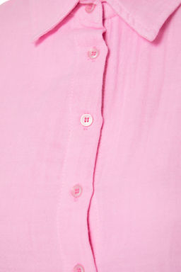 TRENDYOLMILLA Beyaz Dokuma Muslin Plaj Gomlegi TBESS24GO00011  фото 7