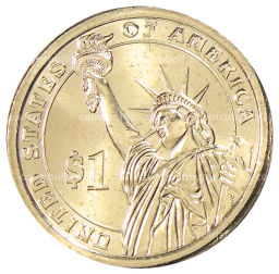 1 доллар 2012 года D США 24-й президент США Гровер Кливленд