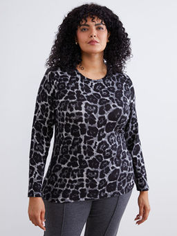 Bisiklet Yaka Desenli Bluz