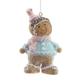 Фигурка декоративная подвесная "Пряничный человечек", L4,5 W3,5 H8 см, 2в.