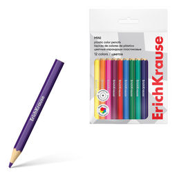 Карандаши ErichKrause 12цв., пластиковые, мини (62929)