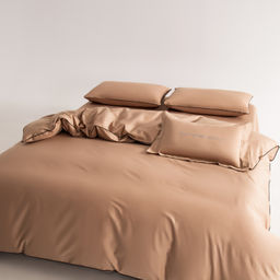 Комплект постельного белья Однотонный Сатин Элитный на резинке OCER015 180*200*30;160*200*30;140*200*30 Евро 4 Наволочки