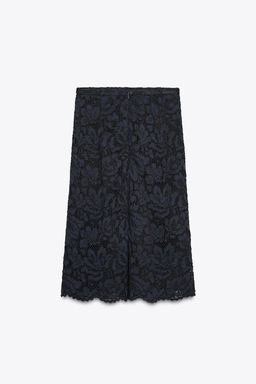 ZW COLLECTION LACE MIDI SKIRT - Zara фото 8