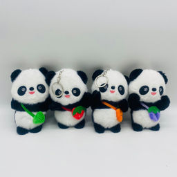 Мягкая игрушка брелок Панда с сумочкой 12 см в ассортименте