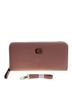 Женское портмоне из искусственной кожи, цвет розовый