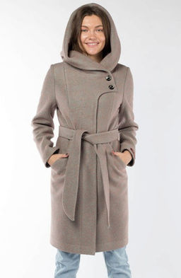 01-10229 Пальто женское демисезонное (пояс)