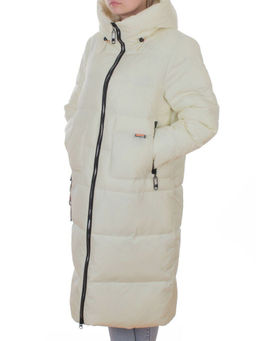 H-2209 MILK/WHITE Пальто зимнее женское (200 гр. холлофайбер)