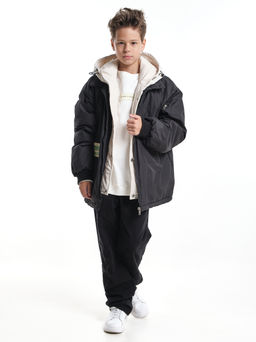 Куртка для мальчика утепленная 33-8215 черный