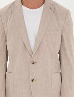 A__k Kahverengi Ekstra Slim Fit Keten Kar___ml_ Tak_m Elbise