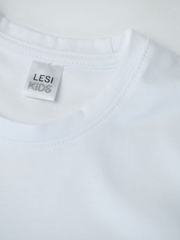Футболка с принтом Крокодил, белый - Lesi kids фото 3