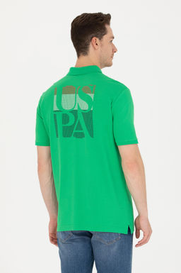 Футболка-поло U.S. Polo Assn Apple Green зеленая хлопок  фото 16
