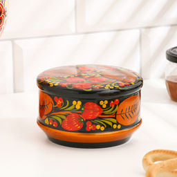 Коробка «Ягодка», большая, 13×7 см, хохлома