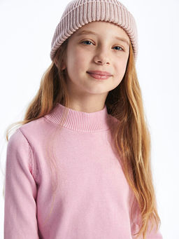 Yar?m Bal?k?? Yaka Basic Uzun Kollu K?z ?ocuk Triko Kazak - Waikiki фото 3