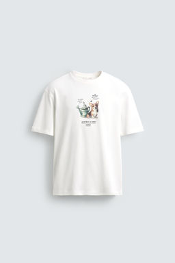 T-SHIRT WITH CONTRAST PRINT - Zara фото 15