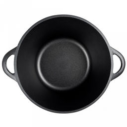 Кастрюля с антипригарным покрытием 4л, д26см "Классик", h11,5см, s0,4см, литые ручки, стеклянная крышка с пароотводом, форма "Классик волна", подарочная упаковка (Россия)