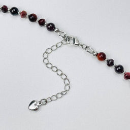 Чокер для Овна из Бычьего глаза, Граната и Яшмы Мукаит - Радуга самоцветов фото 3