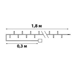 ULD-S1800-010/STB/3AA WARM WHITE IP20 DISCOBALLS Гирлянда светодиодная Диско, на батарейках 3AA (не в/к), 1,8м. 10 светодиодов. Теплый белый свет. Провод прозрачный. TM Uniel