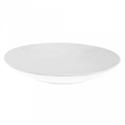 "Красная поляна" Тарелка глубокая фарфоровая д202мм h32мм, 420мл, рельефный, белый (Китай)