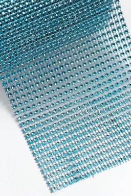 Тесьма-обманка 24 ряда (10 ярд) SF-1399, голубой - No name фото 2