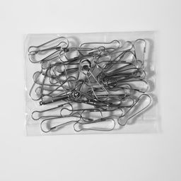 Цена за 2 шт. Карабин проволочный набор 50 шт 30х10мм железо серебряный