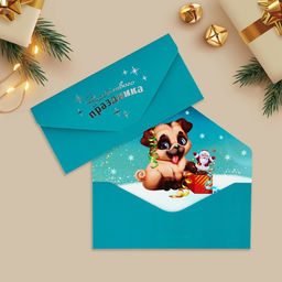 Конверт для денег, набор 8 штук «С Новым годом», софт тач, тиснение, 19 х 9.2 см