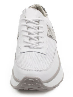 03-C129-9 WHITE Кроссовки женские (натуральная кожа)