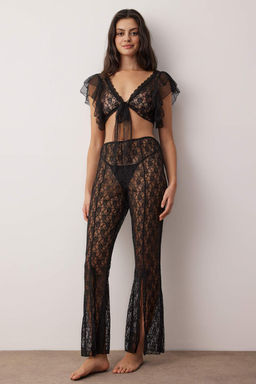 Siyah Dantel Kaps?z Ic Camas?r? Tak?m? THMAW26CC00030