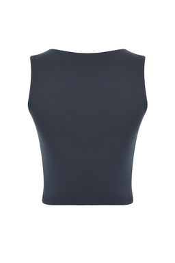 Antrasit F?rcal? Soft Kumas 2 Katl? Ici Pedli Spor Sutyenli Orme Ust/Bluz THMSS25BZ00001