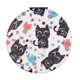 Зеркало карманное 7 см / GT358 /уп 50/300/ кожзам стразы - Галеонтрейд фото 10