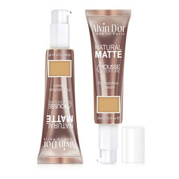 Alvin dor AD-69 Тональный крем-мусс для лица 04 тон тёплый бежевый, natural matte mousse