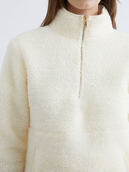 Dik Yaka Kad?n Pel?? Sweatshirt