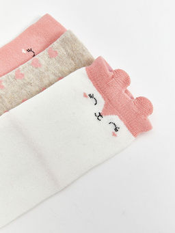 Bask?l? K?z Bebek Soket ?orap 3l? - Waikiki фото 3