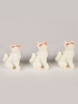 Миниатюра кукольная «Милый котик», набор 3 шт., размер 1 шт. — 1,5 × 2,4 × 4 см