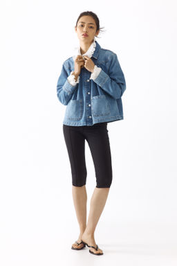 Cazadora vaquera oversize con pliegues - H&m фото 2