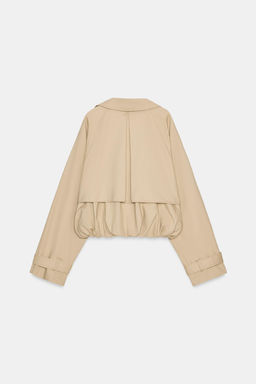 SHORT TRENCH COAT WITH BALLOON EFFECT - Zara фото 7