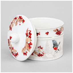 БАНКА LEFARD ЛЕСНАЯ СКАЗКА СНЕГИРИ 11,5*12 СМ 500 МЛ фото 3