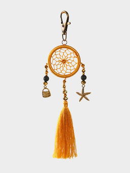 Брелок ловец снов, 17 см, золотистый