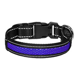 ВИА Светодиодный ошейник "Лаки", синий, размер L, 2,5x60см 88кит09