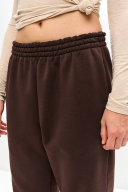 Брюки женские из футера трехнитка с начесом Сова шоколад