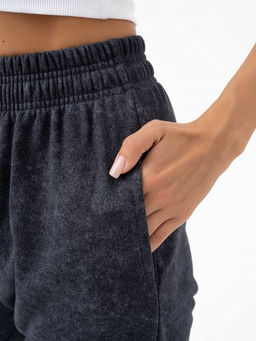 эффект варенки! Брюки джоггеры из футера 3-х нитки с петлей,графитовый - Binita фото 7