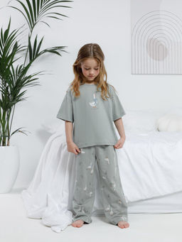 МП 1657/оливковый 5904 Н110 пижама для дев