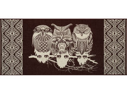 Полотенце махровое 6с102.411ж1 Совушки (шоколад) 67х150см