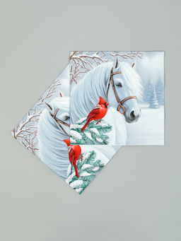 Цена за 3 шт. Салфетки бумажные трёхслойные «Волшебная лошадь», 33×33, 20 шт.