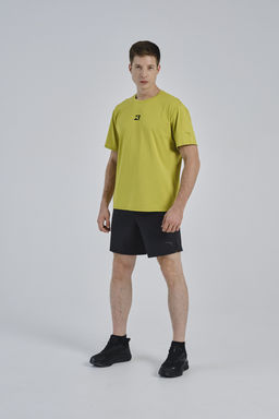 Шорты текстильные Черный/Неоновый желтый
