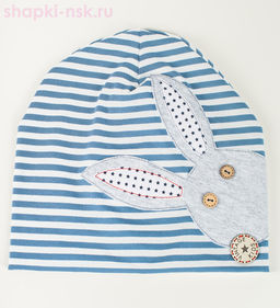 104 Ш Зайчик Шапка для мальчика (50-55)