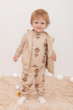 КР 400592/темно-бежевый,плюшевый мишка к410 брюки д/мал яс