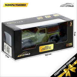 Машина металлическая JEEP WRANGLER, 1:32, инерция, цвет матовый зелёный - Автоград фото 6