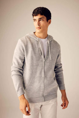 Толстовка на молнии с капюшоном стандартной посадки