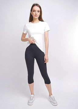 CLE LL001 Леггинсы жен.короткие чёрный